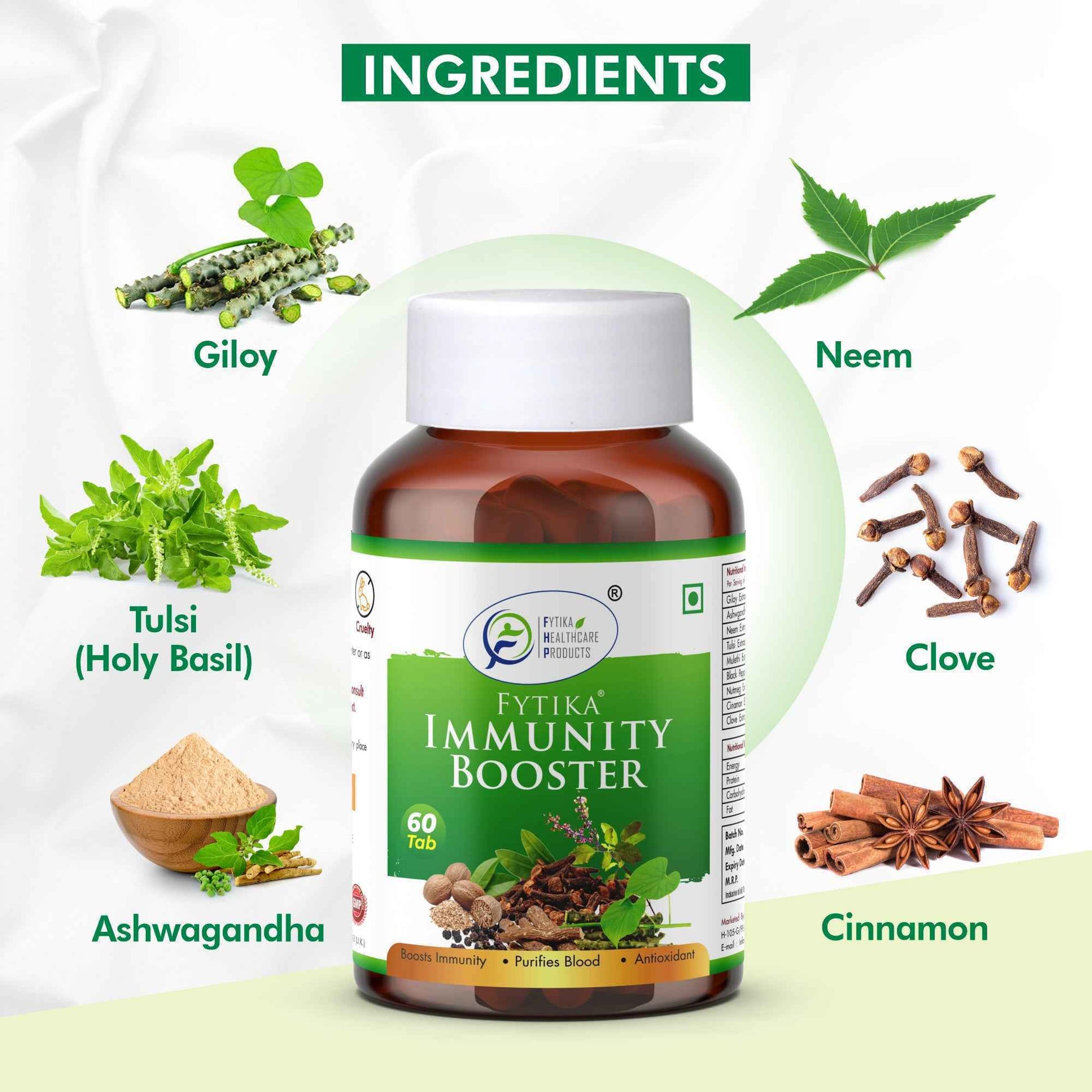 Fytika Omega 1000 and Immunity Booster: Heart Health, Boosts Immunity, For Men , Women - 60 capsules, 60 tablets