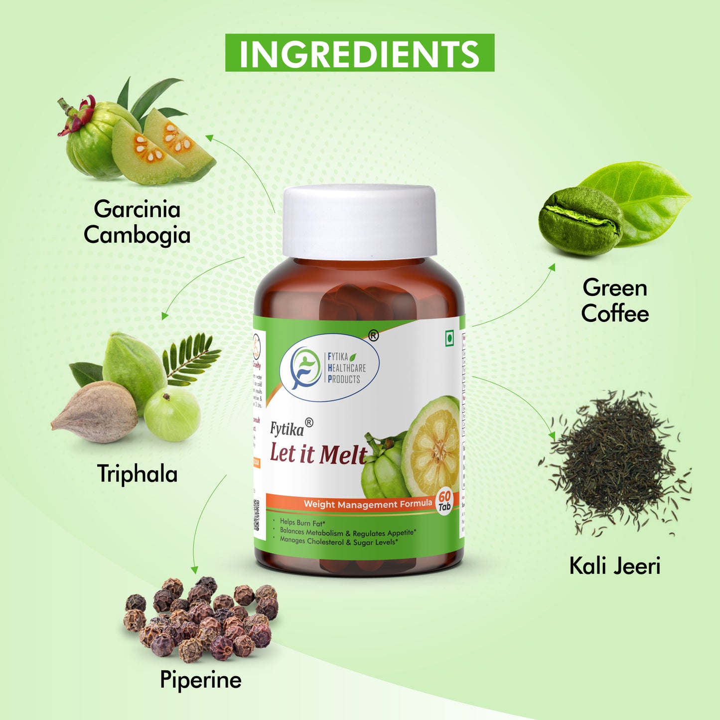 Fytika Ultimate Weight Management Combo - Daily Protein Powder Vanilla Flavour - 400 G and Let It Melt - 60 Tablets