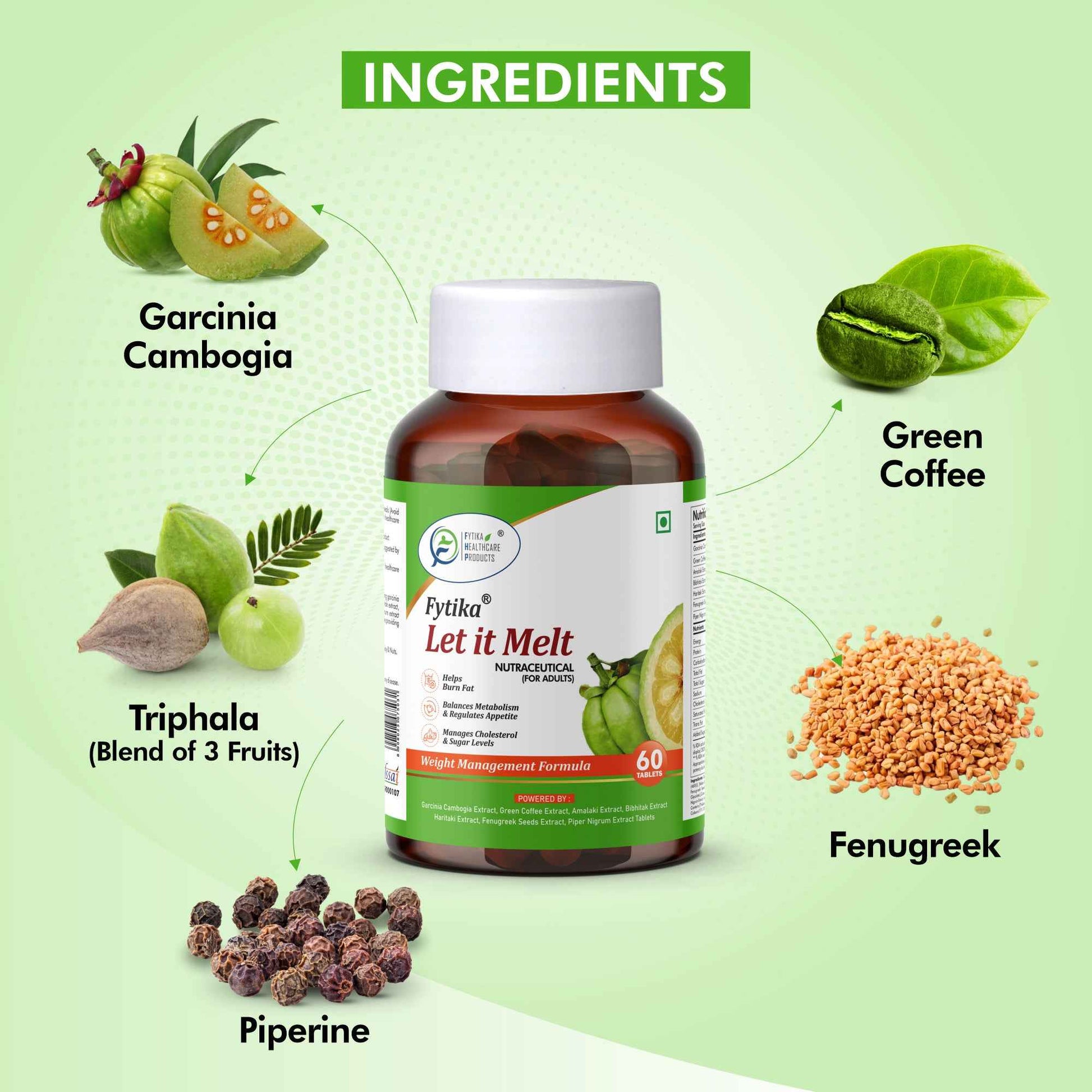 Fytika Fit Liver and Let It Melt: For Liver Health, Weight management, For Men, Women - 60 Tablets Each