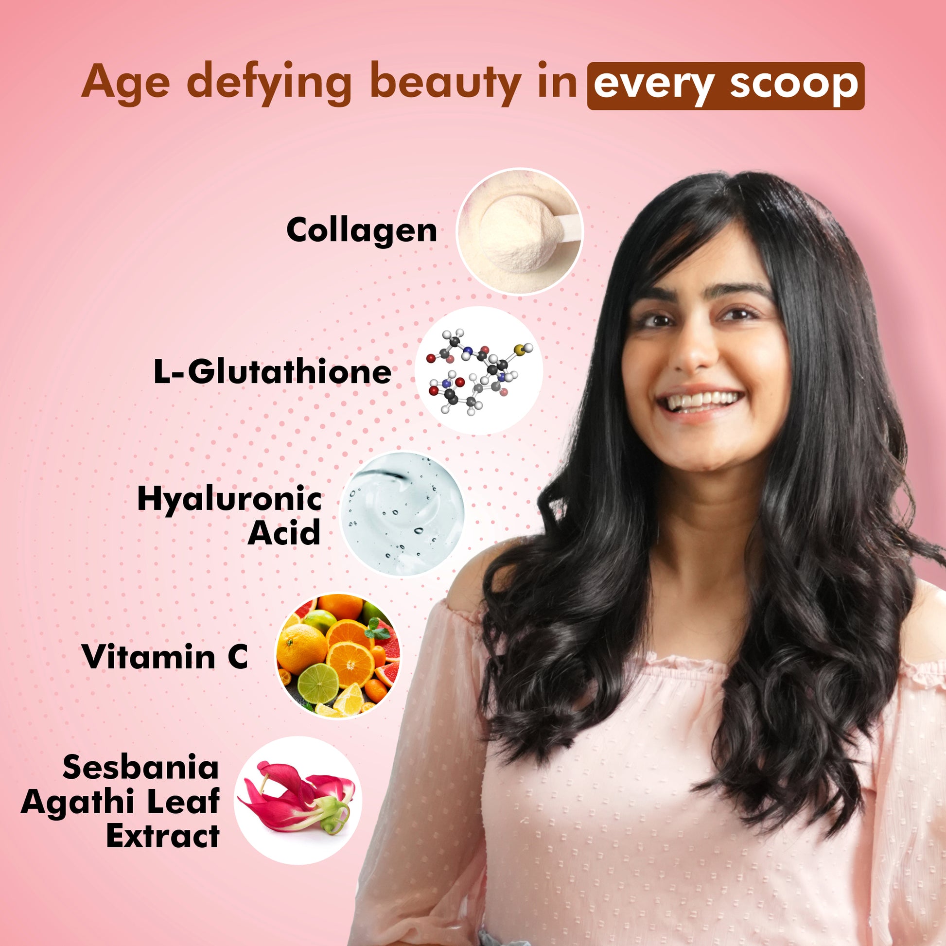 Fytika Let it Glow Collagen Powder - Boosts Skin Radiance, Hair Health, Nail Strength, For Men, Women - Pineapple Flavor - 100 G - Fytika Healthcare Products