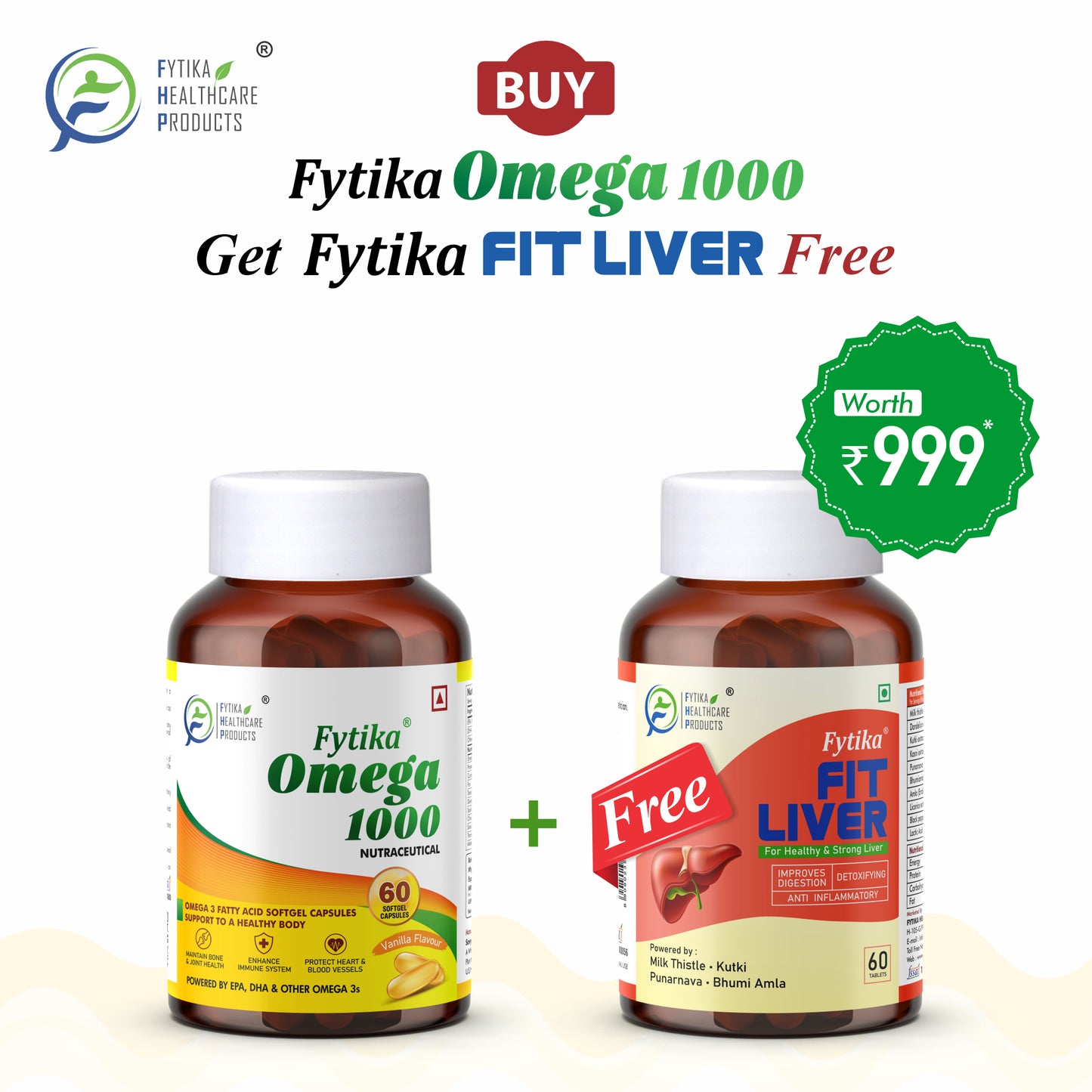 Get FREE Fytika Fit Liver with Fytika Omega 1000