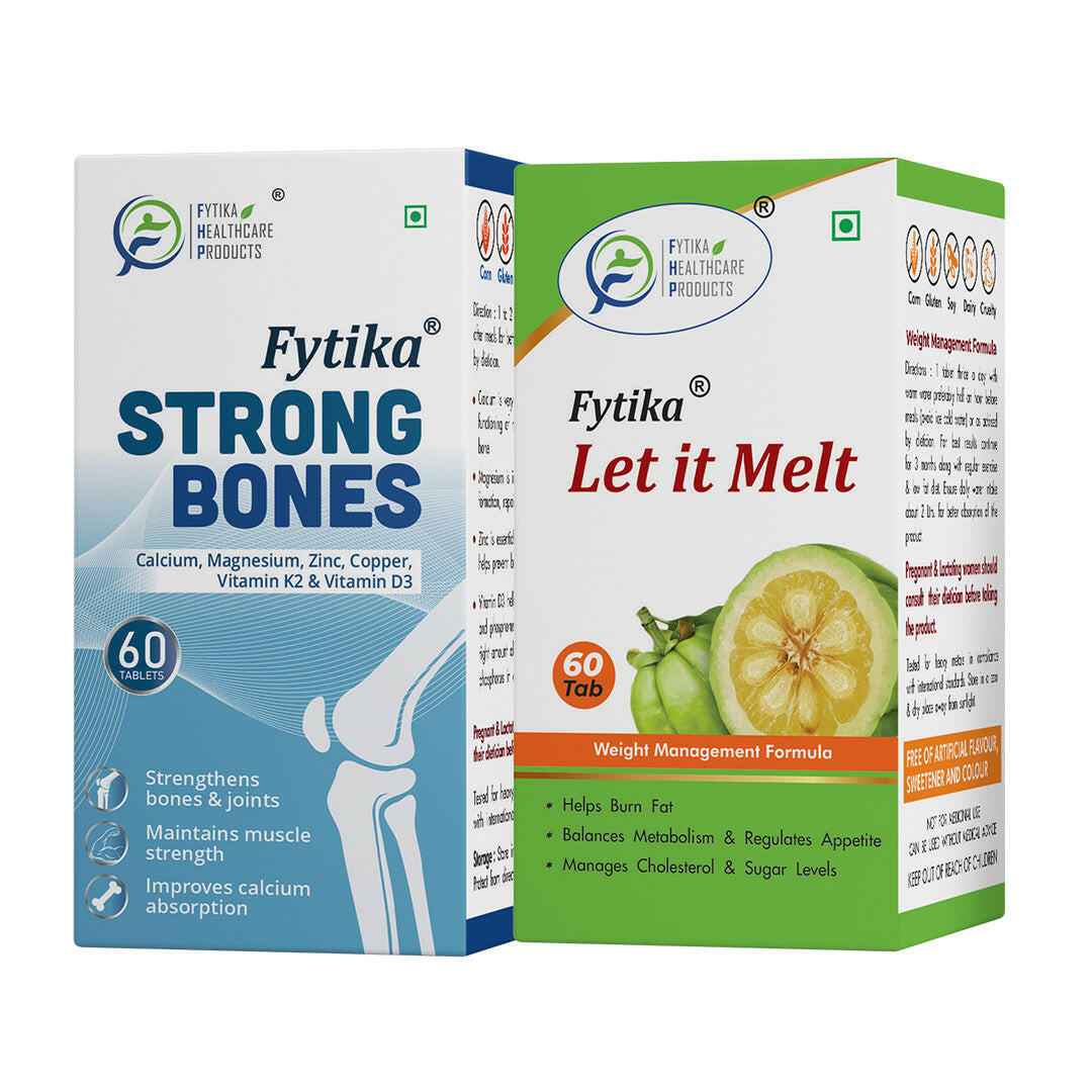 Fytika Strong Bones and Let It Melt: Weight management, Strong Bones, For Men, Women - 60 Tablets Each