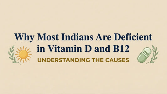 Infographic about why many Indians are deficient in Vitamin D and B12
