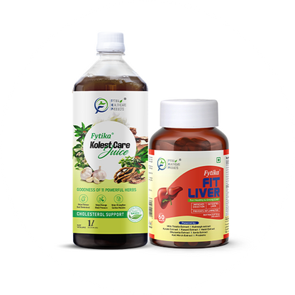 Fytika LivKol care Combo - Fytika Fit Liver, Kolest Care Juice | For Men & Women