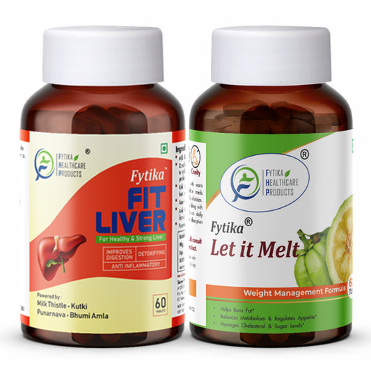 Fytika Fit Liver and Let It Melt: For Liver Health, Weight management, For Men, Women - 60 Tablets Each