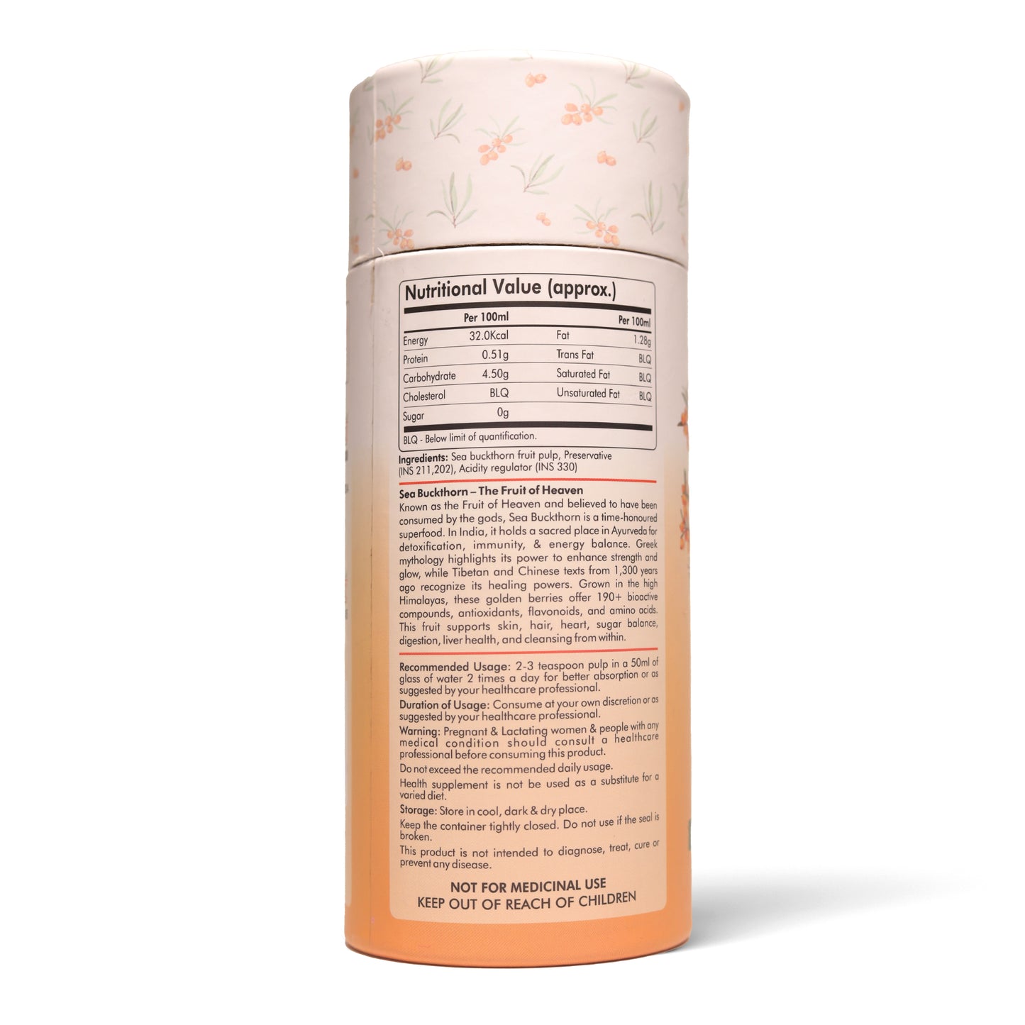 Fytika Sea Buckthorn Juice | Pulp Concentrate 300 ml Made for Your Total Body Care & Wellness | Rich in Vitamin C, Omega 3, 6, 7, 9 & Antioxidants | For Men & Women | 300 ml Each (PACK OF 4)