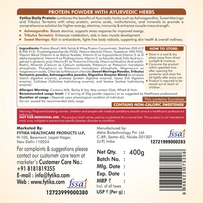 Fytika Daily Protein Vanilla Flavour- 400G and Let it Glow Collagen Fruit Punch Flavour - 200G Combo -  Boosts Energy, Skin Radiance, Immunity, Hair Health, Ashwagandha, 37 Vitamins, For Men and Women