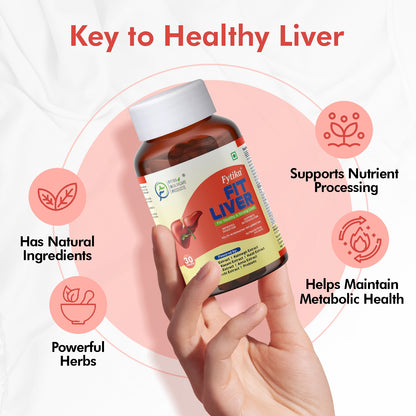 Fytika Fit Liver | Liver Detox Supplement | Liver Detox with Milk Thistle, Kalmegh, Kutaki, Kasani, Haldi | For Men & Women | 30 Tablets