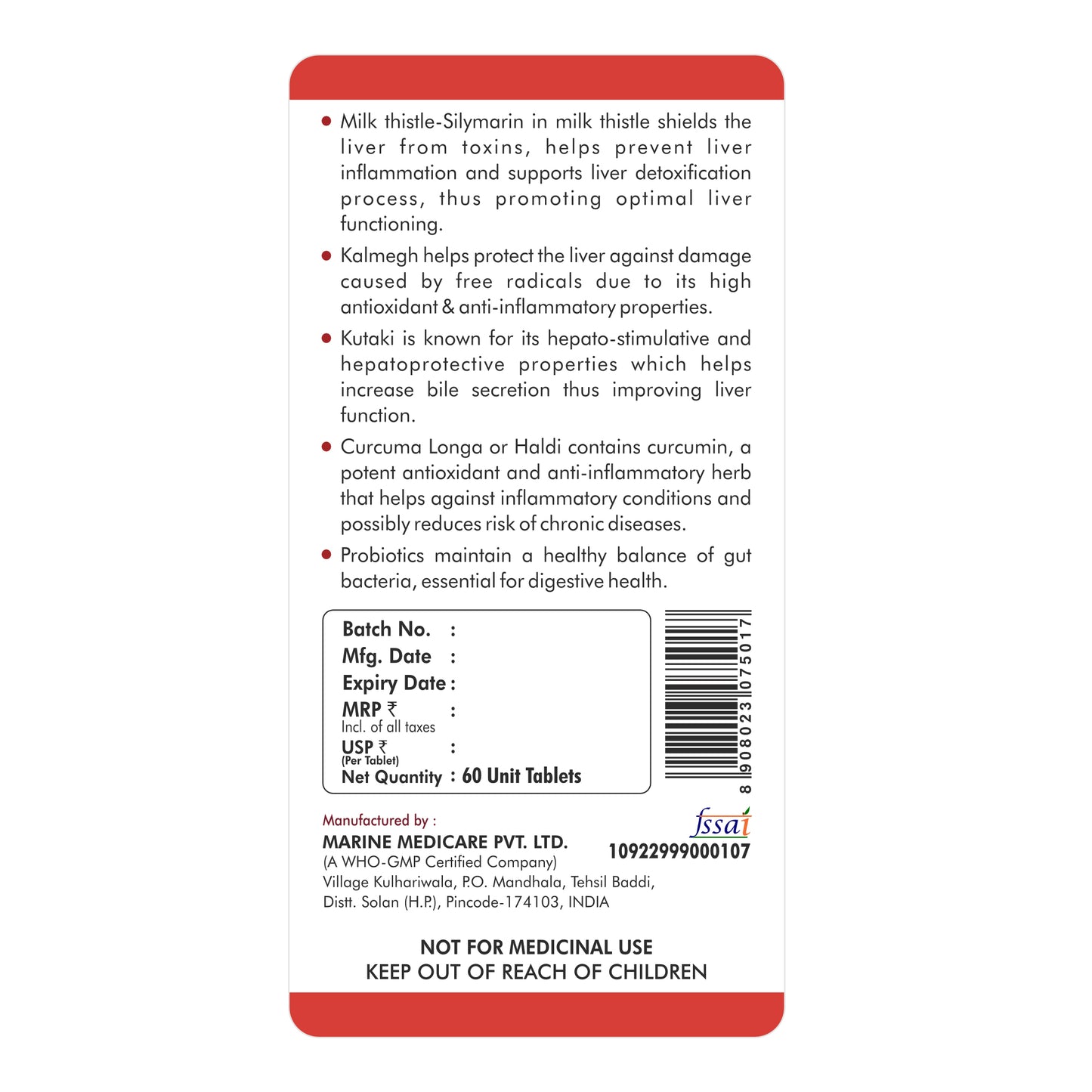 Fytika Fit Liver | Liver Detox Supplement | Liver Detox with Milk Thistle, Kalmegh, Kutaki, Kasani, Haldi | For Men & Women | Pack of 2 (120 Tabs)
