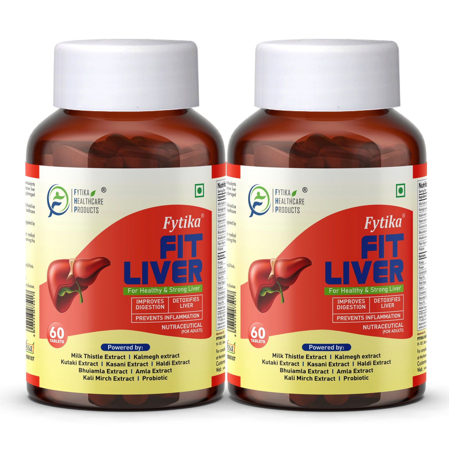 Fytika Fit Liver | Liver Detox Supplement | Liver Detox with Milk Thistle, Kalmegh, Kutaki, Kasani, Haldi