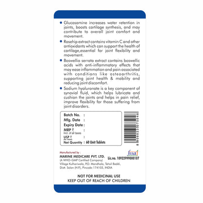 Fytika Flexi Move - Joint Support Supplement, Glucosamine, Rosehip, Boswellia Serrata, Supports Bone, Joint, Cartilage Health, For Men, Women - 60 Tablets
