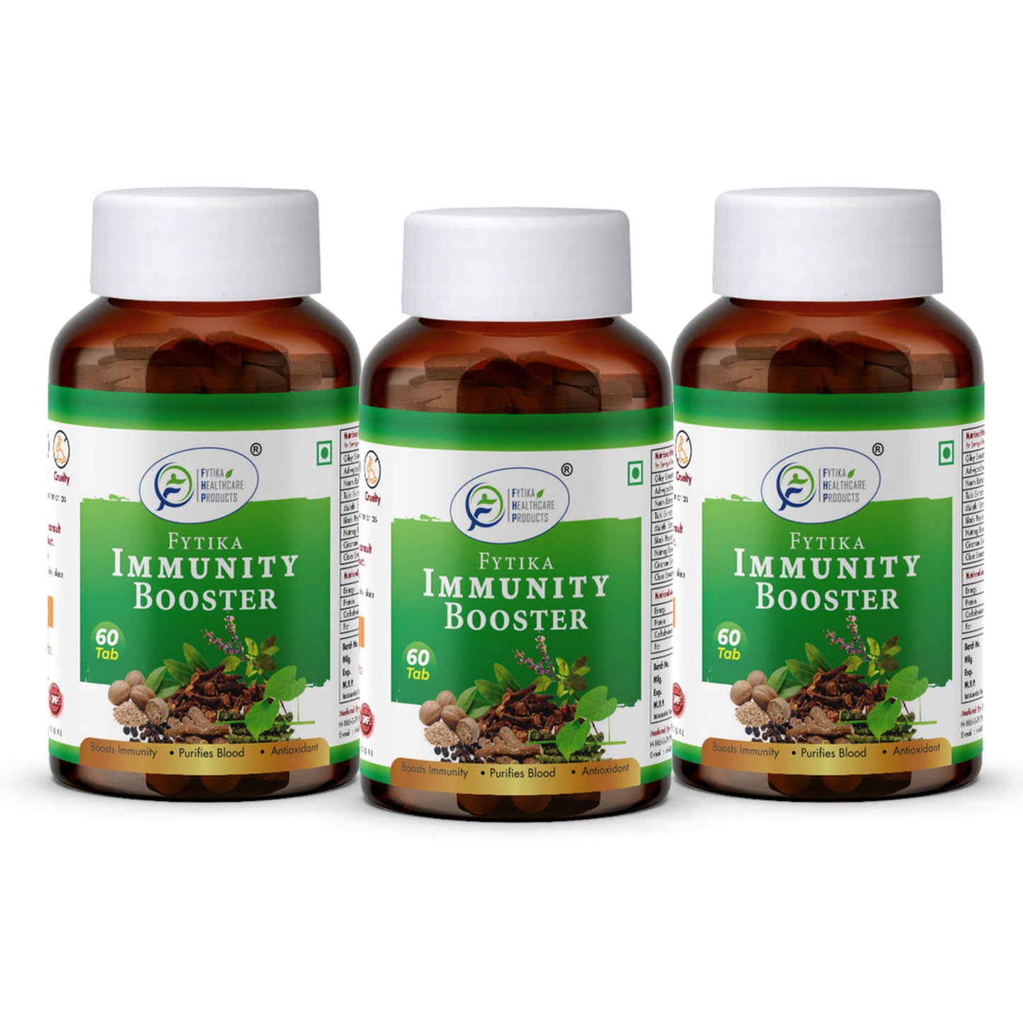 Fytika Immunity Booster Tablets for Adults -  Support Immune System, Formulated with Giloy, Ashwagandha, Tulsi, Neem and More -  60 Tablets