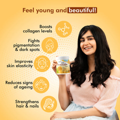 Fytika Daily Protein Vanilla Flavour- 400G and Let it Glow Collagen Fruit Punch Flavour - 200G Combo -  Boosts Energy, Skin Radiance, Immunity, Hair Health, Ashwagandha, 37 Vitamins, For Men and Women