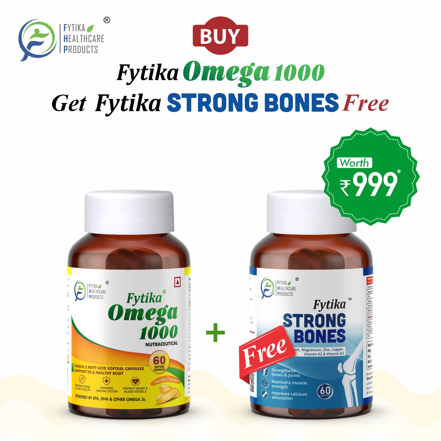 Get FREE Fytika Strong Bones with Fytika Omega 1000