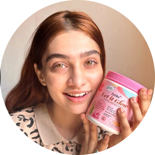 Fytika Let it Glow Collagen Powder - Boosts Skin Radiance, Hair Health, Nail Strength, For Men, Women - Pineapple Flavor - 200 G