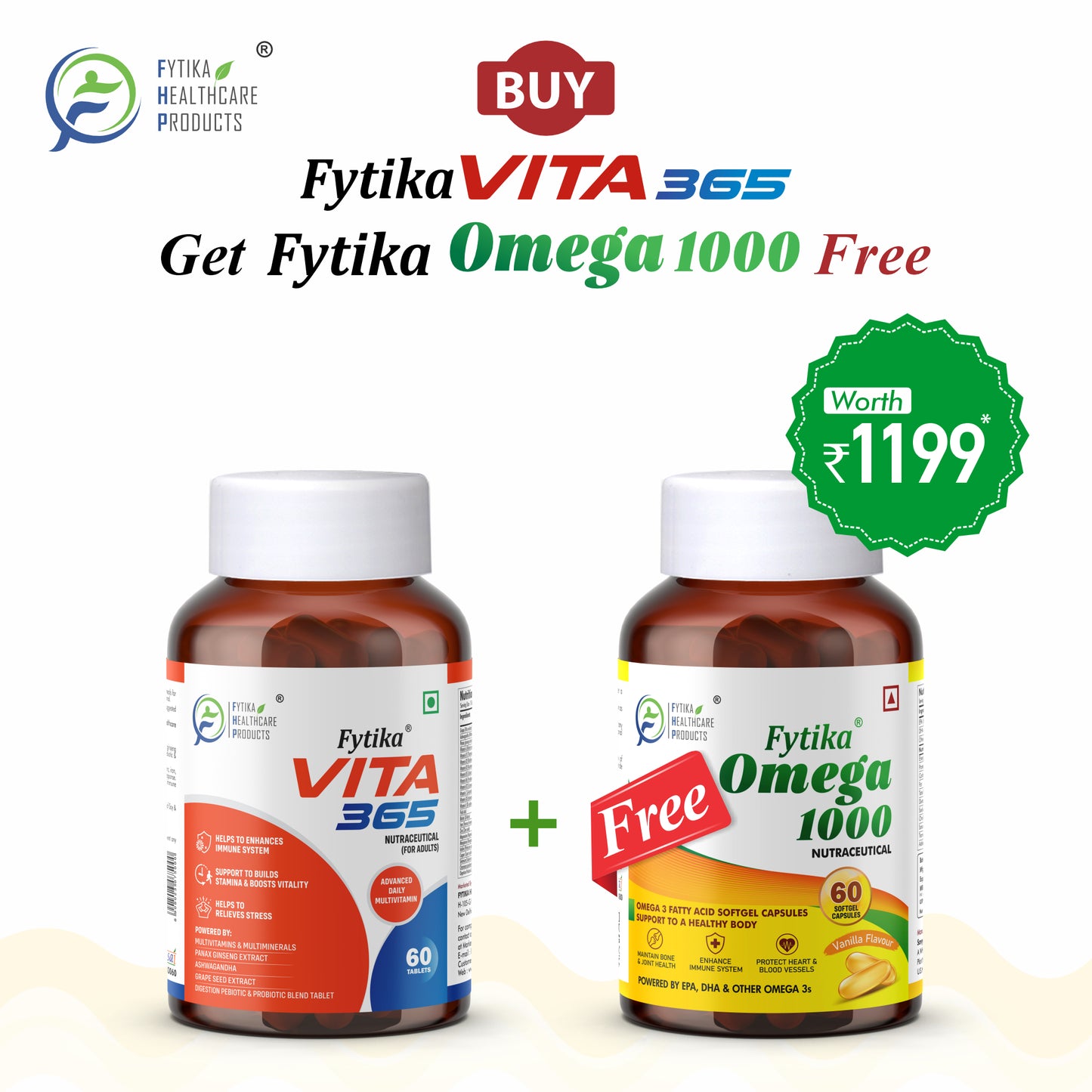 Get FREE Fytika Omega 1000 with Fytika Vita 365
