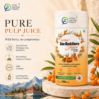 Fytika Sea Buckthorn Juice | Pack of 2 - 600 ml | Rich in Vitamin C, Omega 3, 6, 7, 9 & Antioxidants