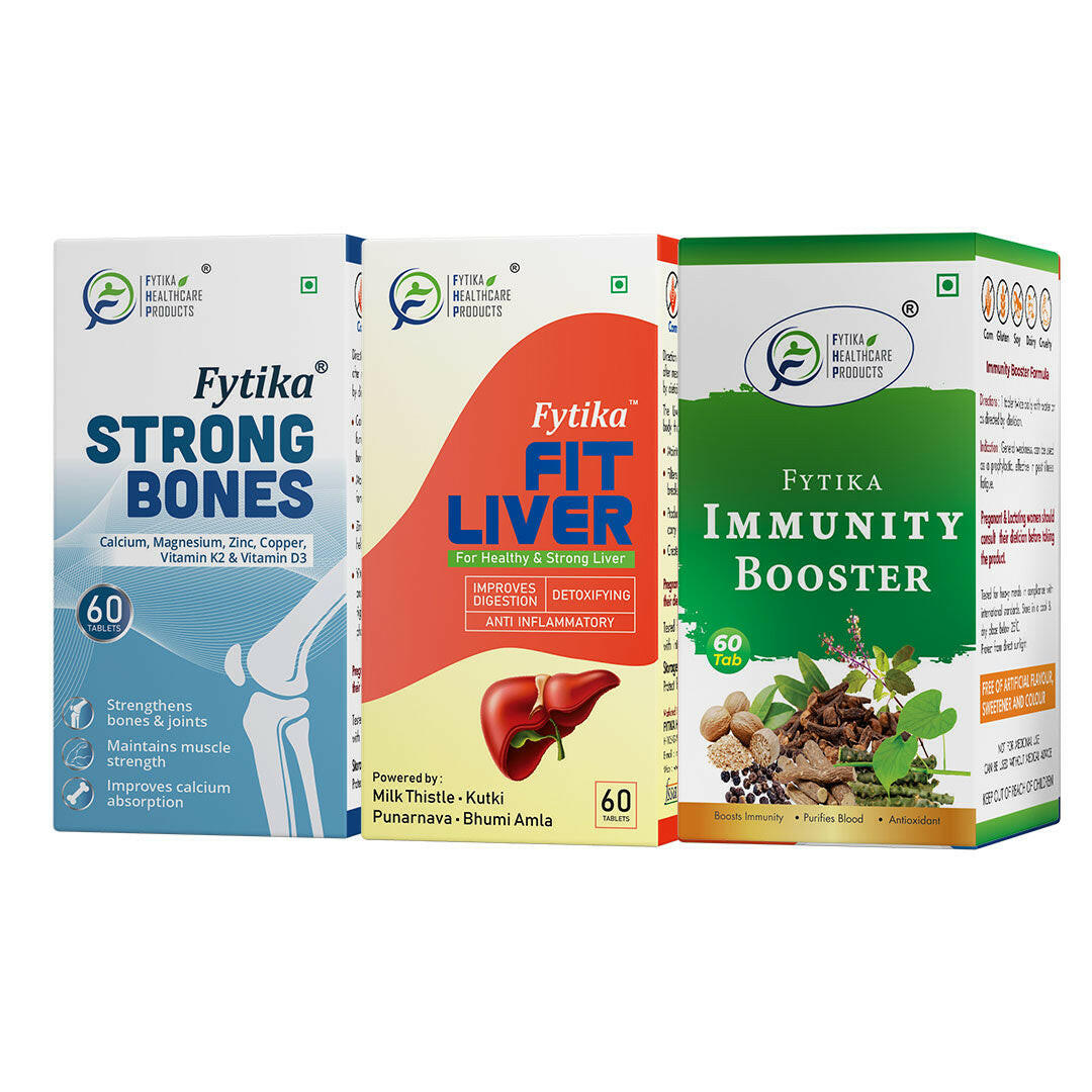 Fytika Strong Bones + Fit Liver + Immunity Booster ( Pack of 3 )